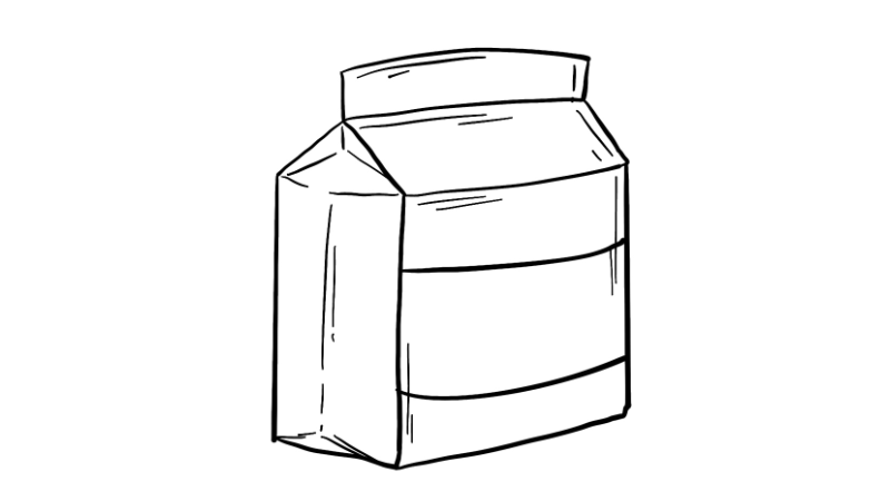 牛奶盒子 简笔画图片