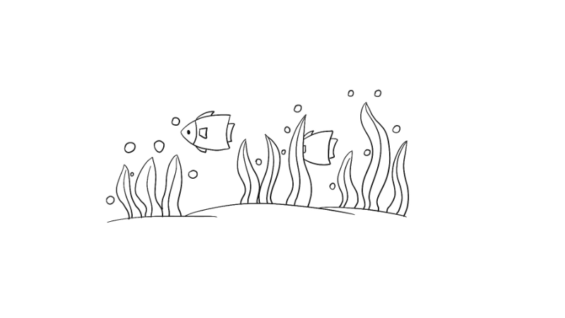 67海底世界简笔画 67海底世界简笔画怎么画