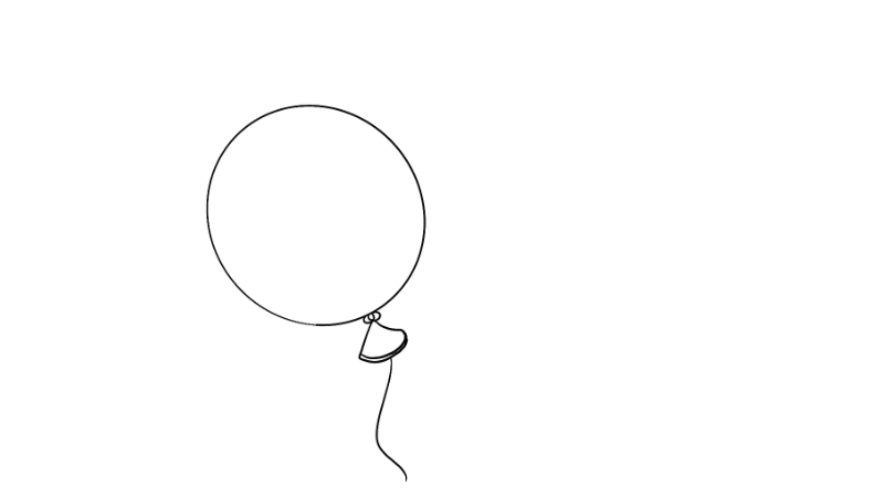 气球破裂简笔画图片