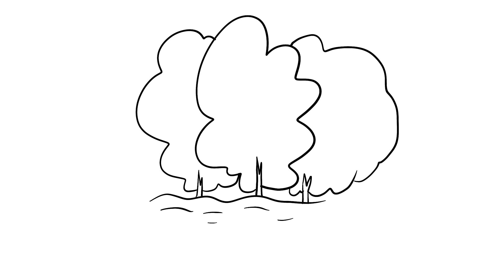 如何画远处的树林图片