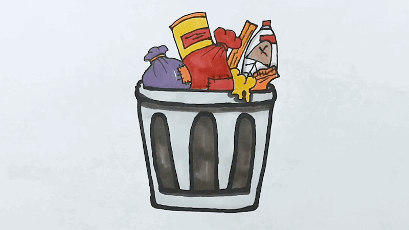 画垃圾食品简易图图片