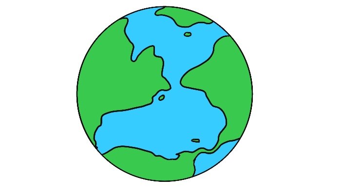 地球表面画法图片
