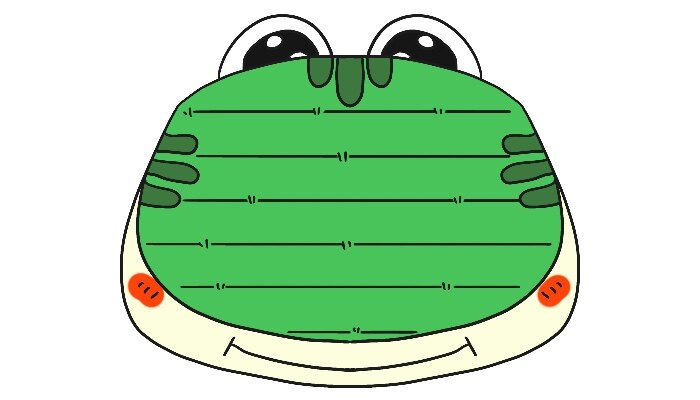 青蛙文本框简笔画