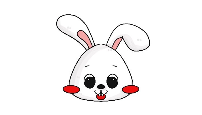 可爱兔子头饰简笔画图片