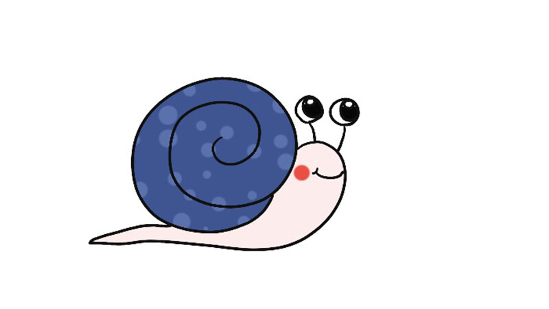 蜗牛壳简笔画画法图片
