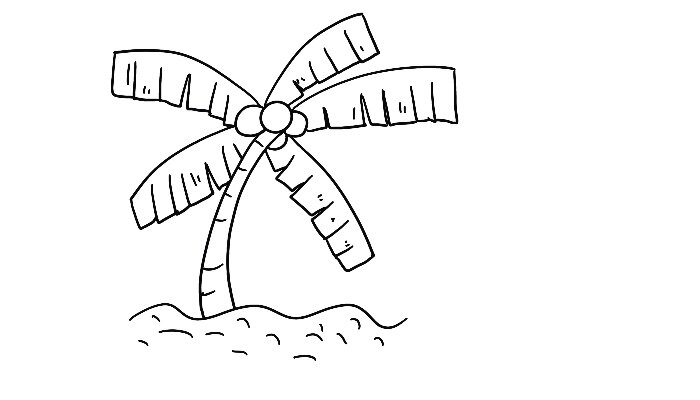 椰子樹簡筆畫 椰子樹簡筆畫怎麼畫-錦跋藝考網