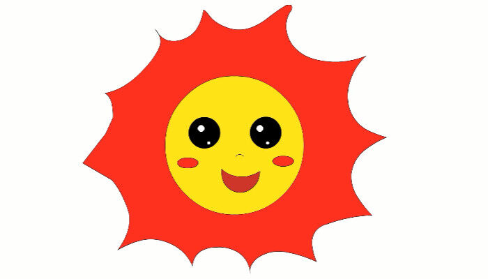 红红的圆圆的太阳图片图片
