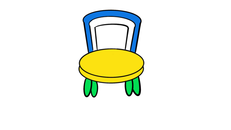 椅子简笔画彩色 可爱图片