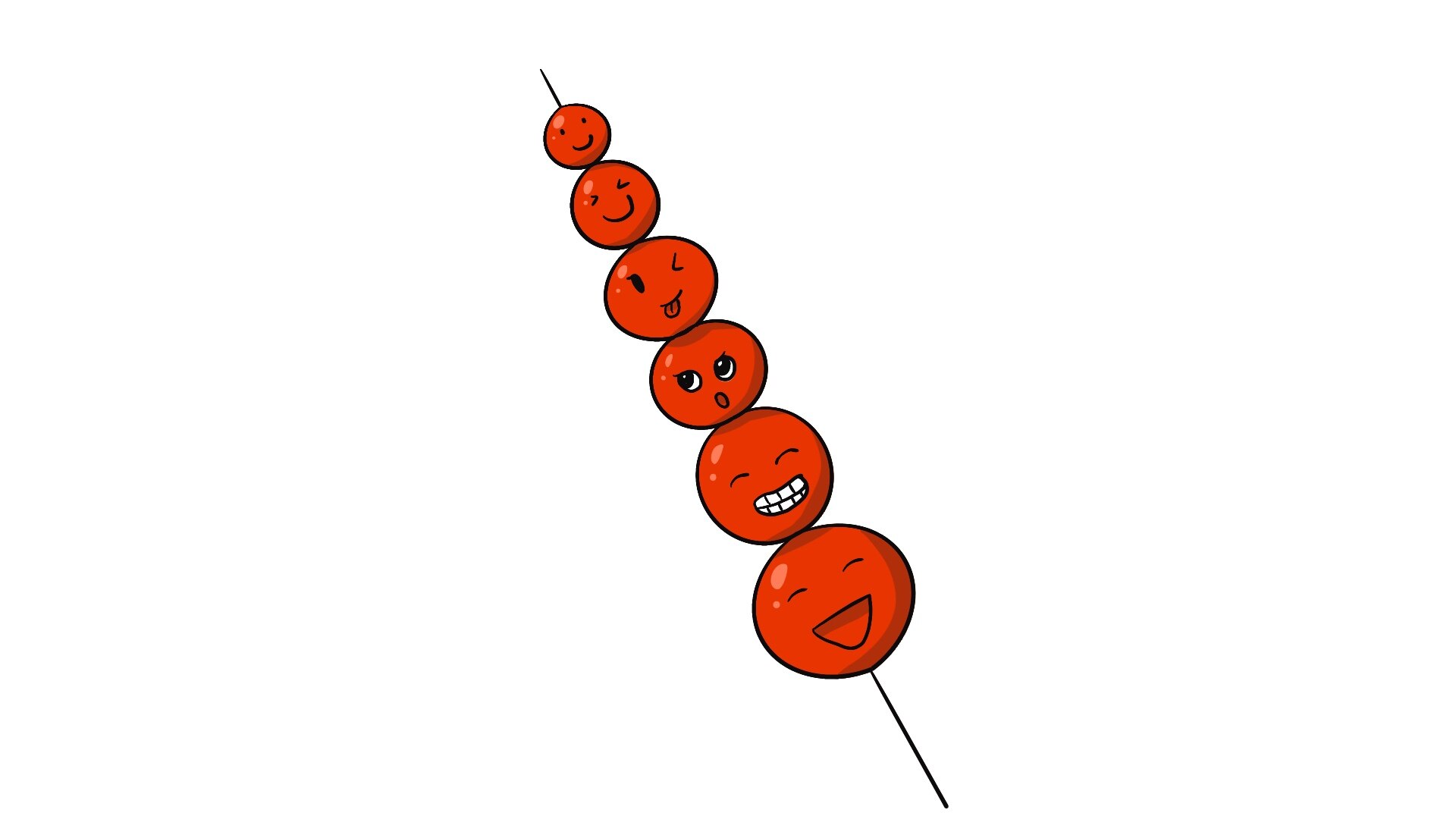 可爱调皮的糖葫芦简笔画 可爱调皮的糖葫芦的简笔画