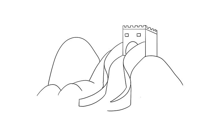 长城简笔画卡通可爱 长城简笔画卡通可爱怎么画