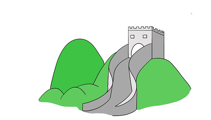 长城简笔画卡通可爱 长城简笔画卡通可爱怎么画