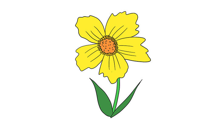 黄色的花朵简笔画卡通可爱 黄色的花朵简笔画卡通可爱怎么画