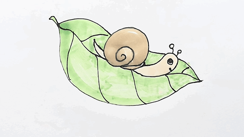 蜗牛简笔画 蜗牛的简笔画