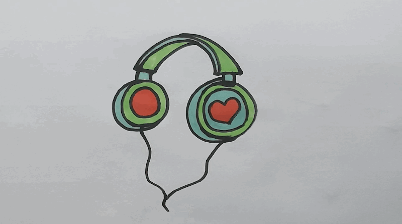 耳机简笔画的高级画法 耳机的简笔画怎么画高级